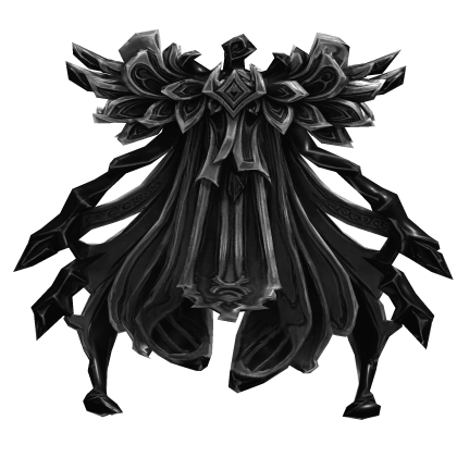 Silver Black Cape Ornate Roses Roblox item