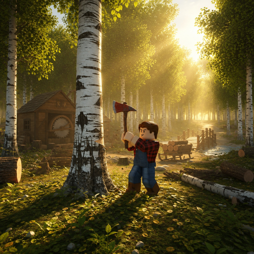Chop a forest to help grandpa!