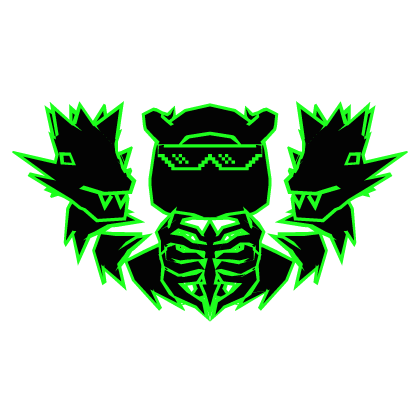 Cartoony Green Horn Hood Shades Skull Dragon Combo Roblox item
