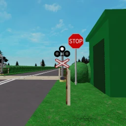 Latvian railroad crossing  icon