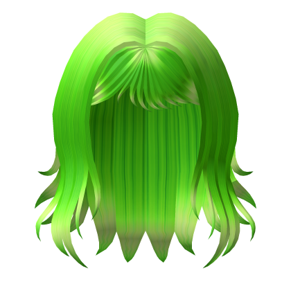 Kawaii Green Messy Shaggy Wolfcut thumbnail