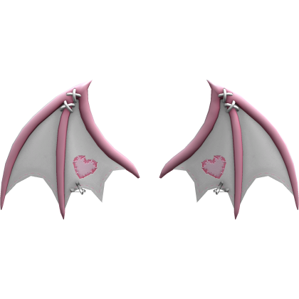 Cute Bat Wings – Pink & White Roblox item