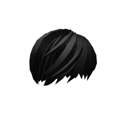 Emo Hair Swoop - Black Roblox item