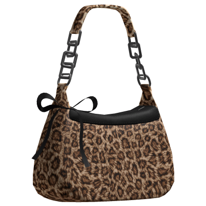 Leopard Gyaru Fur Purse