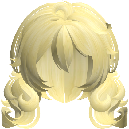 cute fluffy moe bob pigtails in yellow