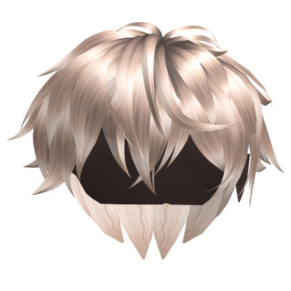 Platinum Blonde Messy Anime Boy Hair Roblox item