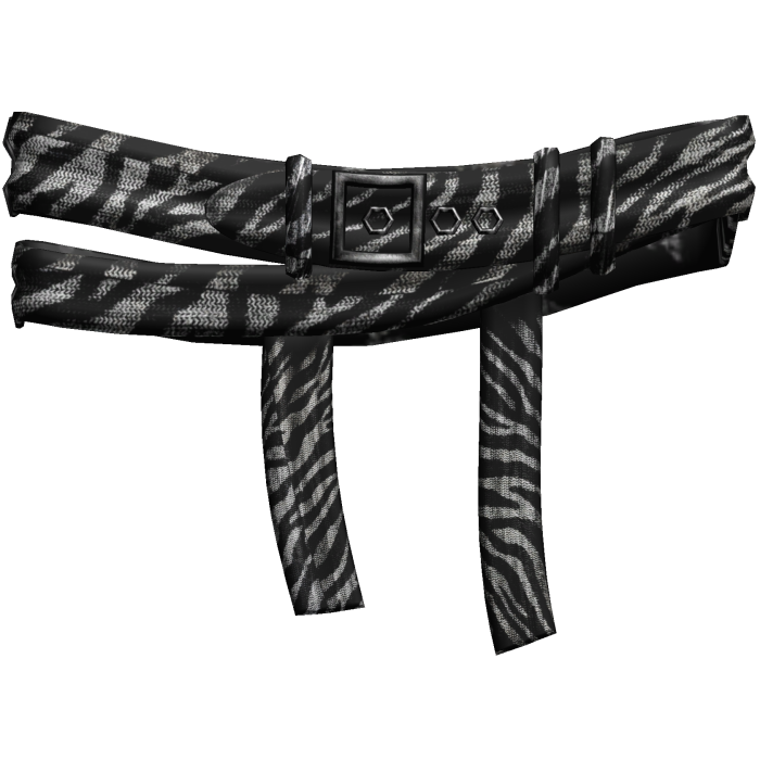 Zebra Print Vkei Emo Double Belt 6.
