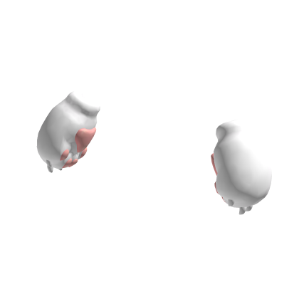 white cat paws