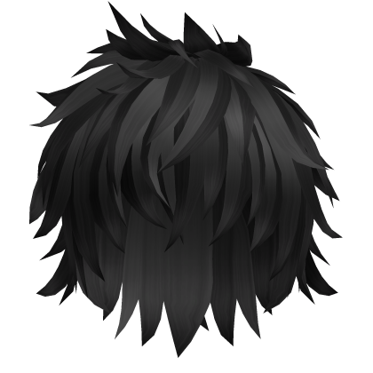 Messy Spiky Emo Hair - Black Roblox item