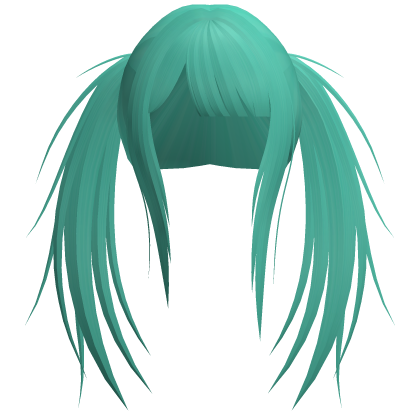 ( ´ཀ` ) scene goth spiky twintails in cyan Roblox item
