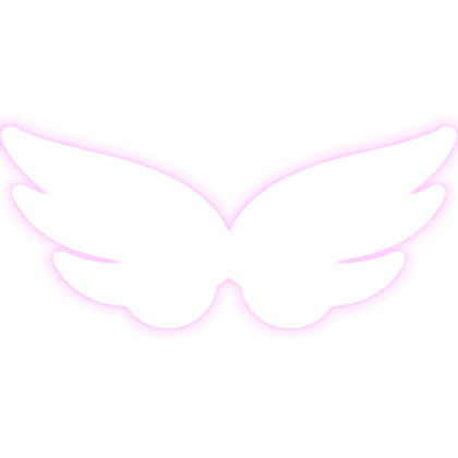 Neon Glowing Mini Angel Wings (Pink)