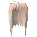 White Blonde Hair with Pink Ribbons