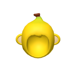 Cherubic Yellow Banana Monkey Angel Hat