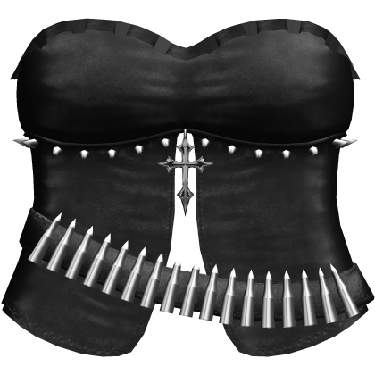 emo studded dress w bullet belt black Roblox item