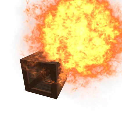 Crate on fire (sorry it is not good looking becaus
