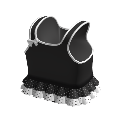ノ꒰kawaii cute black one piece swim suit w skirt thumbnail