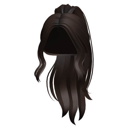 Long Wavy High Ponytail Hair (Dark Brown) Roblox item