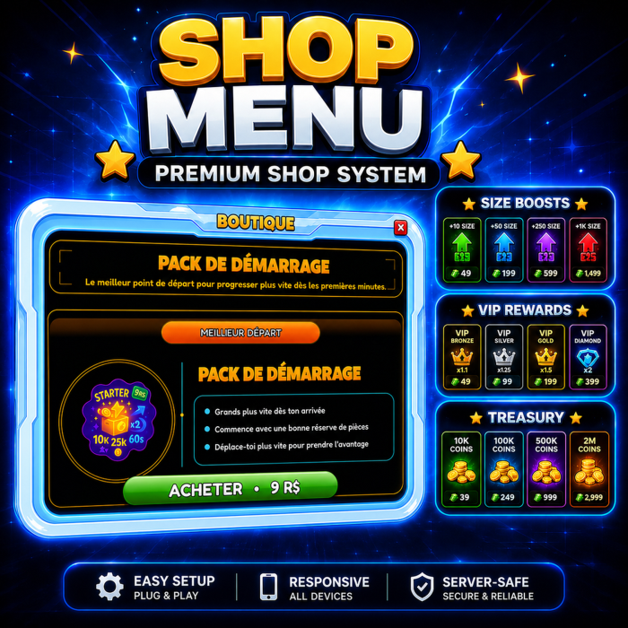 Premium Shop Menu System preview 1