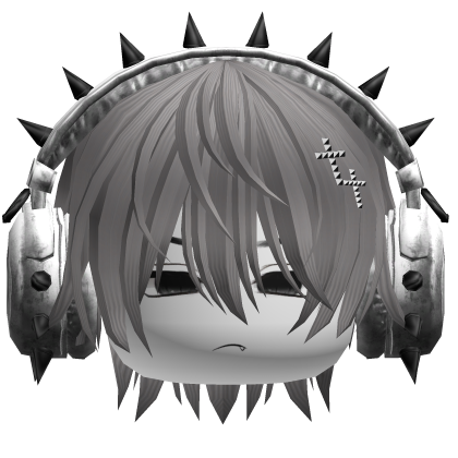 Boy Hair W/ Punk Headphones Grey V2