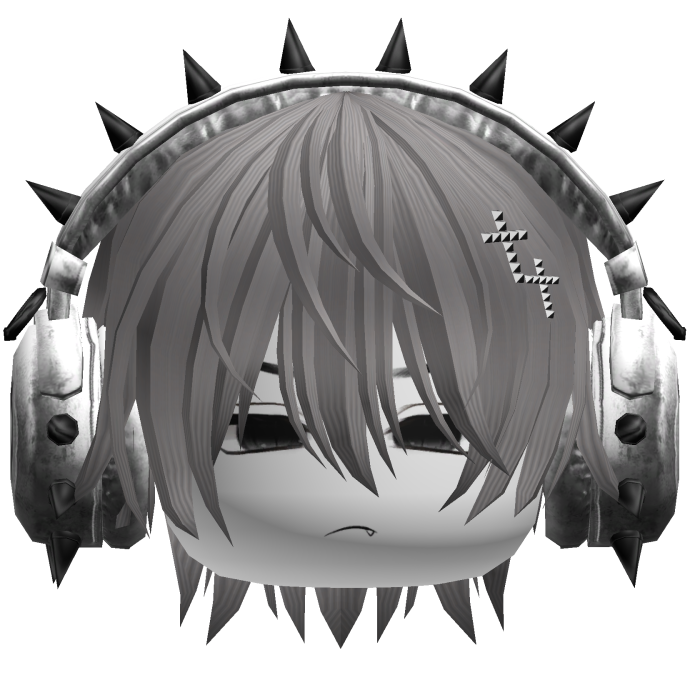 Boy Hair W/ Punk Headphones Grey V2