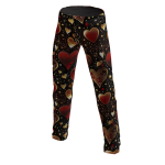 Gold and Red Hearts
