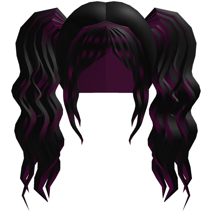 Cute Scene Gyaru Pigtails Long Wavy Black Purple