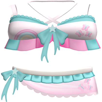 cutesy flutter pastel pink bow butterfly dress