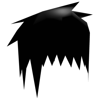 stinky low poly hair black