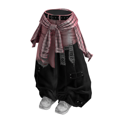 Patchwork Grunge Semi-Ripped DenimTears(PinkBlack)