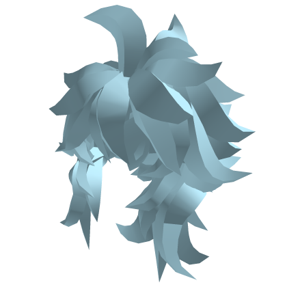 light blue blocky messy hair