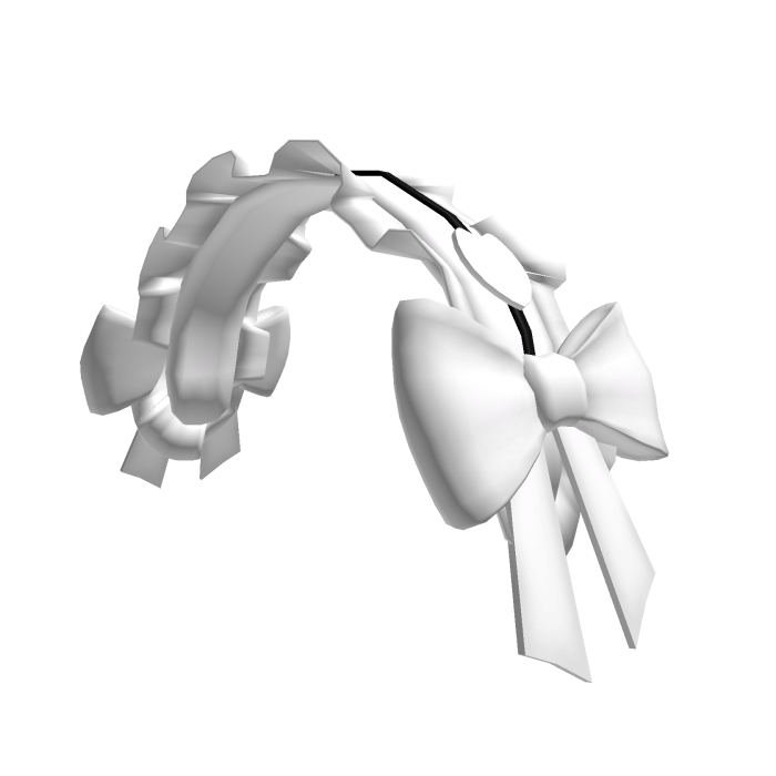 Ribbon Heart Headband - White