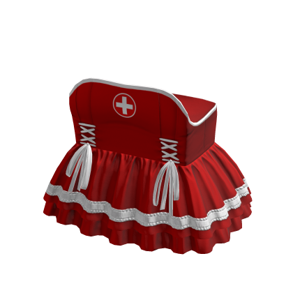 3.0 Red Nurse Dress Halloween Uniform Costume
