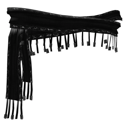 Gaian Temprit Rune Bead Black Waist Scarf thumbnail