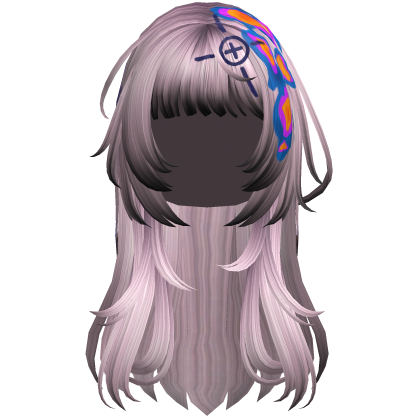 Rose Pink Heatwave Crosshair Punk Flowy Girl Hair