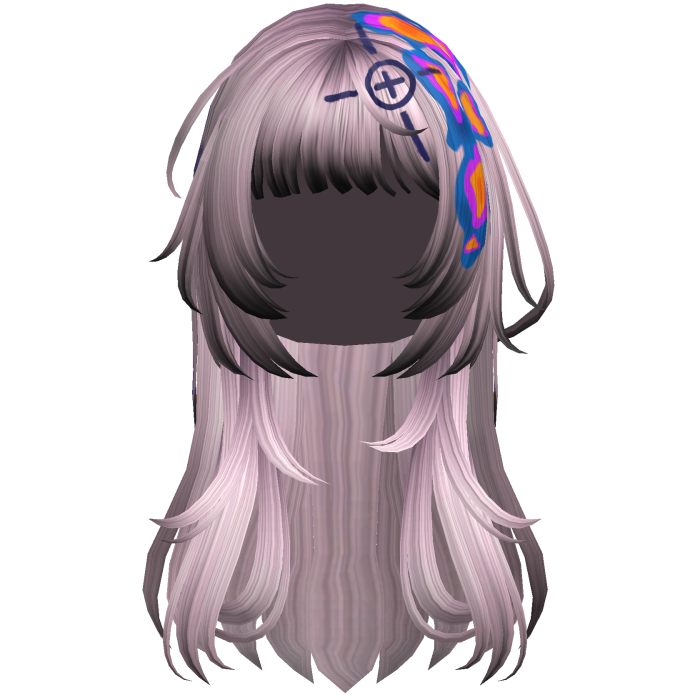 Rose Pink Heatwave Crosshair Punk Flowy Girl Hair