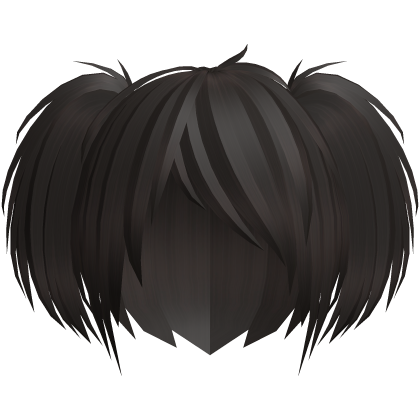 Cute emo messy brown side pigtails