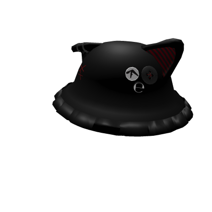 kitty bucket hat with pins
