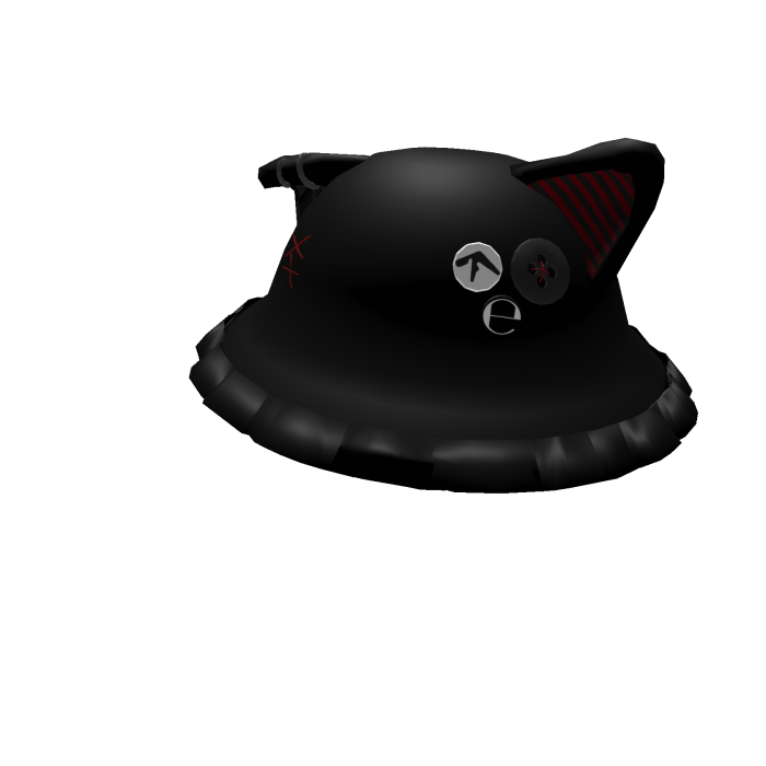 kitty bucket hat with pins