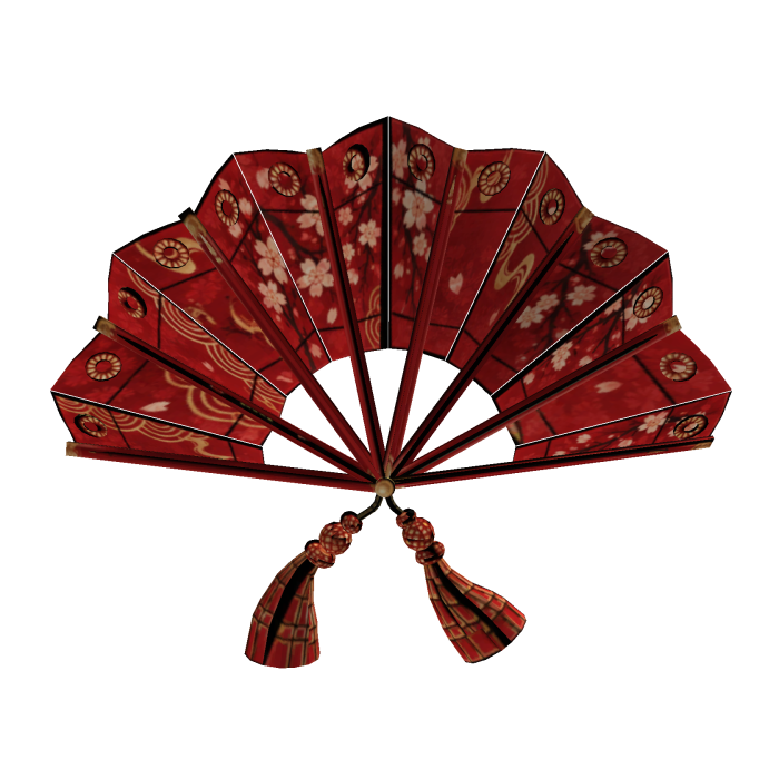 ✨Japanese Traditional Red Face Fan💎