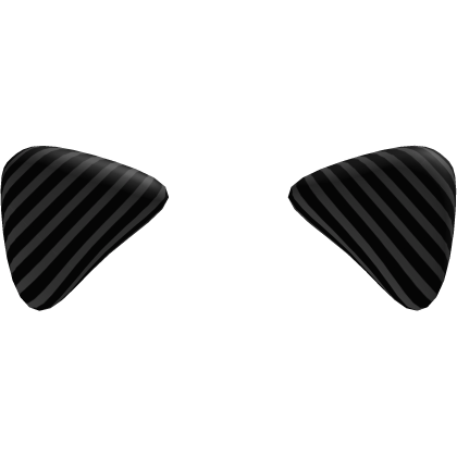Cute ears with black and gray stripes