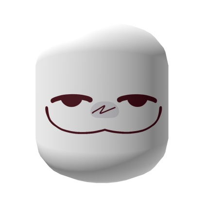 Chill Silly Noob Relaxed Pleased Face [White] Roblox item