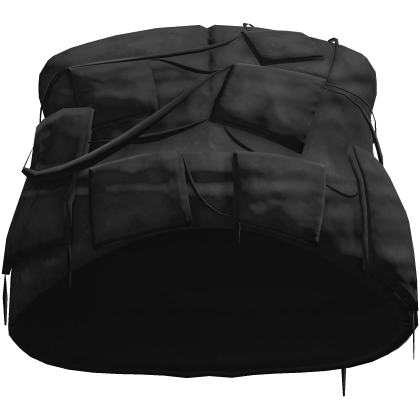 Grey Patchwork Distressed Beanie Roblox item