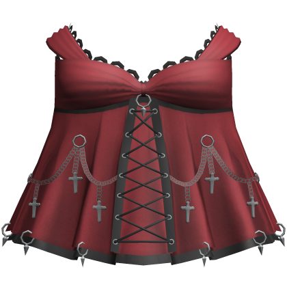 Gothic Pierced Dress Red & Black 3.0 Roblox item