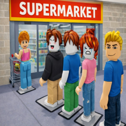 Wait In line To Supermarket!