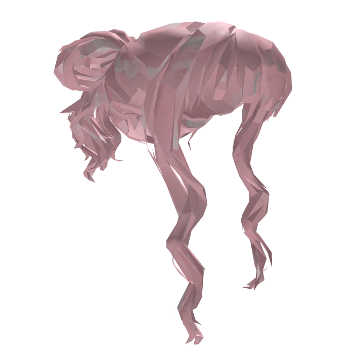Long Pink Hair With Bun