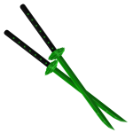 Green Spikey Dual katana