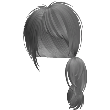 Emo Choppy Razor Cut Side Ponytail (Gray)