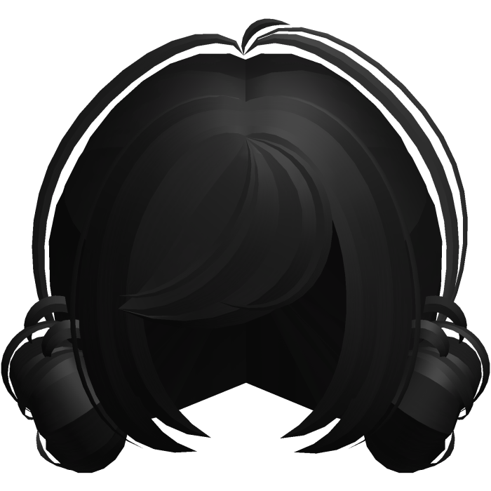 ♡⸝⸝ cute baby doll low messy buns in black