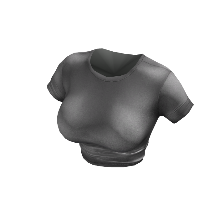 ♥ crop plain baddie gray grey t-shirt