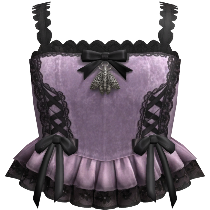 Lilac Black Lace Corset Top